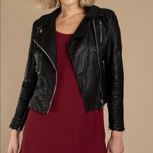 Tobi black leather jacket